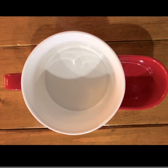 Red Ceramic Soup and Crackers Bowl - Picture 2 of 2